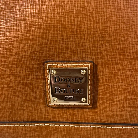 Dooney & Bourke Saffiano Leather Satchel Small Dome Bag Tan Brown NWT - Picture 7 of 7